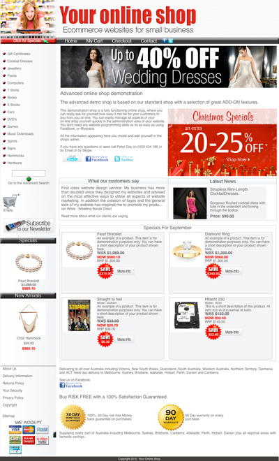 advanced online shop