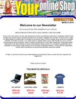 ecommerce web site solution to send out newsletters.