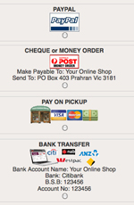 ecommerce web site solution offering online payments.