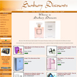 e-commerce web site design for Sunbury Discounts