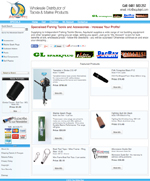 Image of online shop design selling wholesale and retail fishing equipment