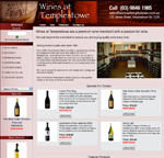 online shop site design for wines at templestowe